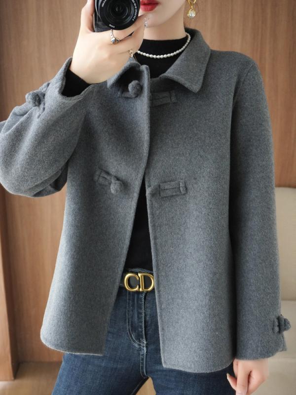 アウター レディース ウールコート ミドル丈 長袖 羊毛 95%以上 通勤 通学 フェミニン きれいめ おしゃれ かわいい 暖かい 秋冬物 カジュアル フォーマル 上質 高級感 普段使い お出かけ デート 女子会 ママ会 オフィス OL 異素材ミックス |フォークBR
