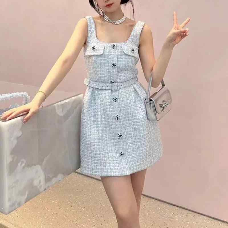 ワンピース レディース A字シルエット ウエストベルト 名媛風 高級感 春夏｜フォークBR