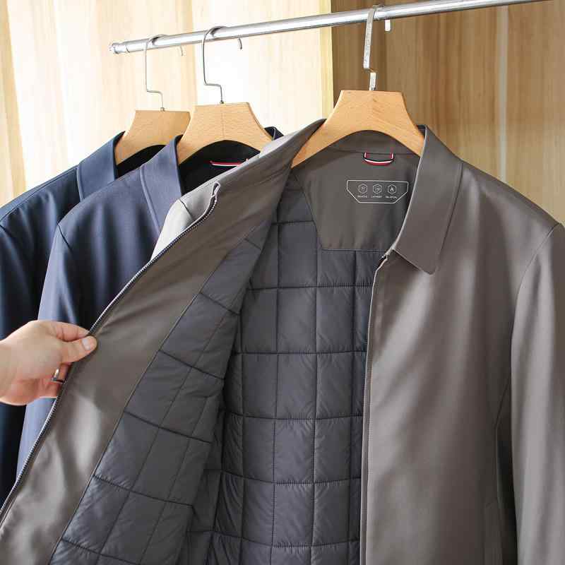 メンズ 上衣 防風 保温 成人男性服 翻領 (はんりょう) 加厚 (かこう) 棉衣 (め好いたらしい) 冬物 濃紺色 XL