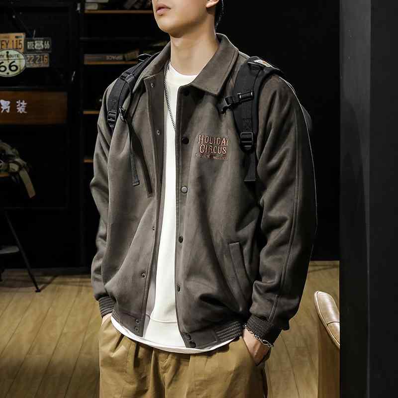 秋服 メンズ 上衣 スエードクロス調 アメリカンレトロ 飛翔上衣 心地よい 格好のいい 心地よい 流行り物 成人男性 成人男性服 アウター 普段使い走り 普段着 2024年秋新作