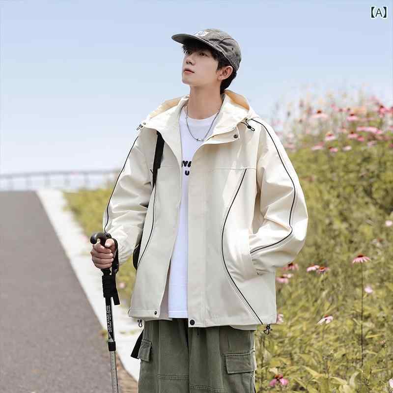 アウトドア御召しもの メンズ 上衣 山登り 防風 日月 普段使い走り 軽さ トップス ?外?克 男 ?外山登り服