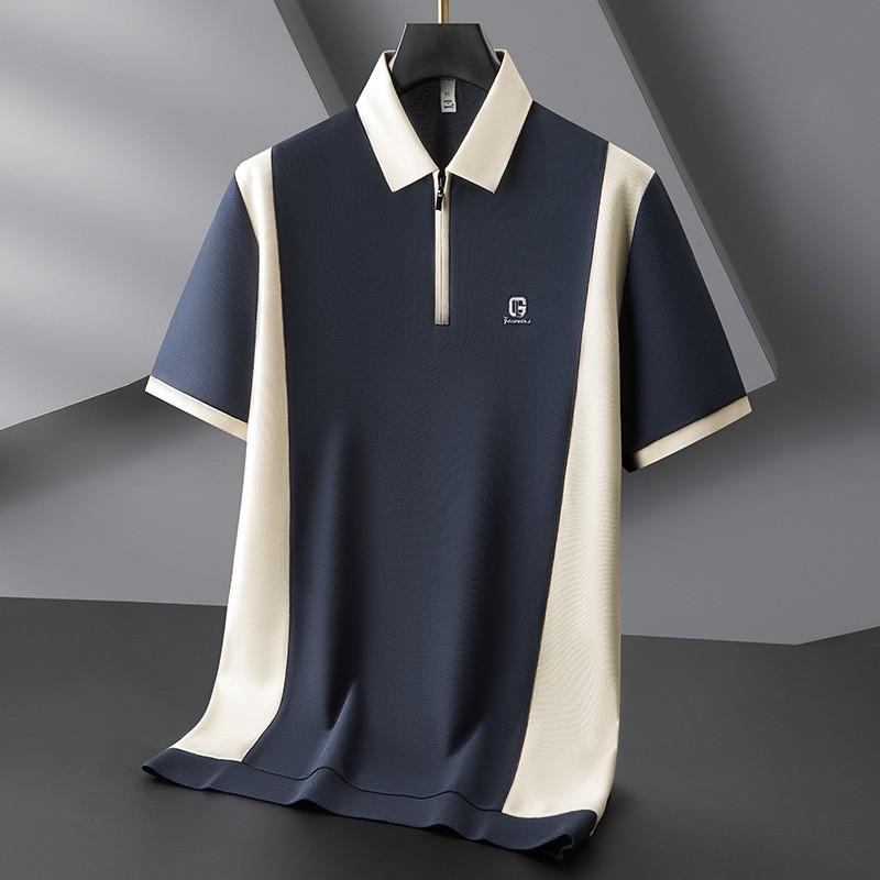 POLOプルオーバー メンズ 半袖 棉質 商行為 普段使い走り 心地好い 黒いこと 紺色 40代 50代 XL XXL XXXL