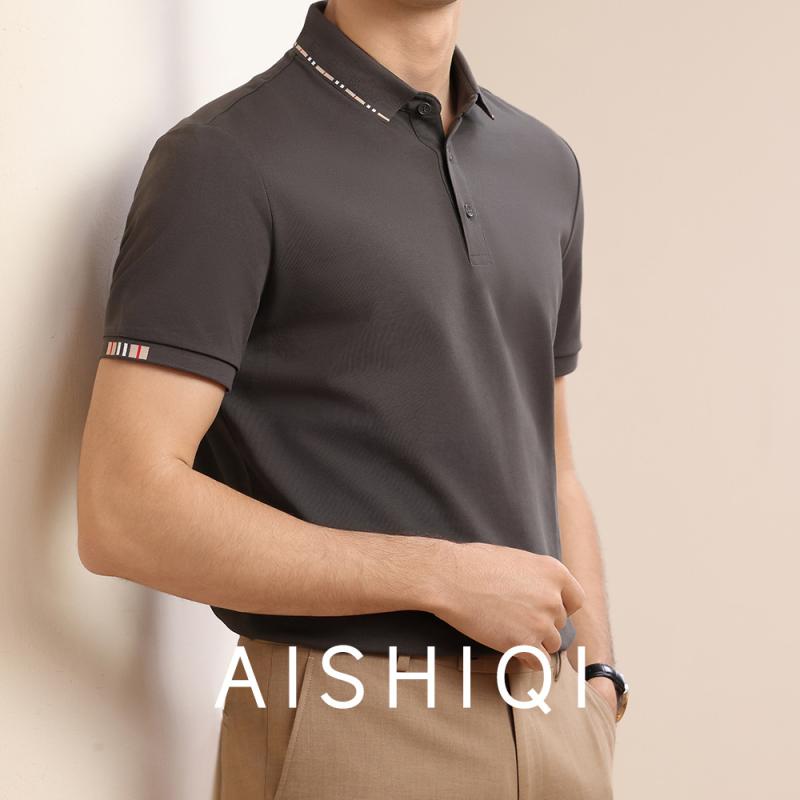 POLOプルオーバー メンズ 軽さ 商行為 心地よい 通気 吸湿速乾 綿 M L XL 2XL 3XL 4XL 黒 白 薄墨色