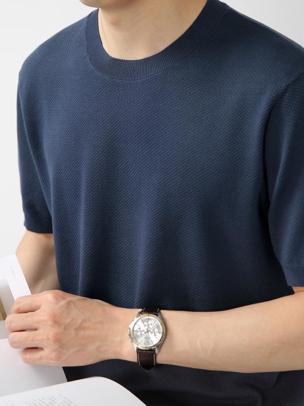 ティーシャツ メンズ 成人男性用 半袖 丸首 編み物 当たること冷感 吸湿速乾 夏服 心地よい 成人男性 兄ちゃん 普段使い走り 日常 通気性 透気 軽さ 楽