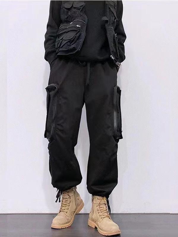 カーゴパンツ メンズ ゆったり 引っ切り無い 紐付き 2024年 秋新作 心地好いズボン下 成人男性用 普段使い走り アウトドア 軽さ 綿混素材 通気性 好いたらしい 今めかしい 流行り物 今めかしい