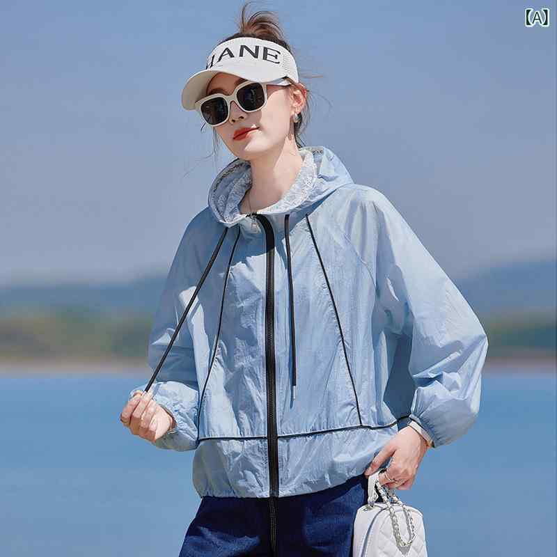 日焼け 止め 服の 女性 2025 夏の 新型 韓国 版の ゆるい ひもと 帽子の 上着の 紫外線 防止 カジュアル カーディガンの コート|フォークBR