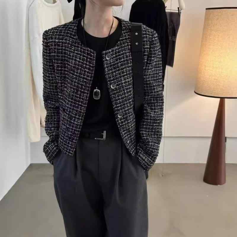 粗花・希秋期厚地の外套女 高?感 暗格 COCO? 厚地の外套 小母さん?