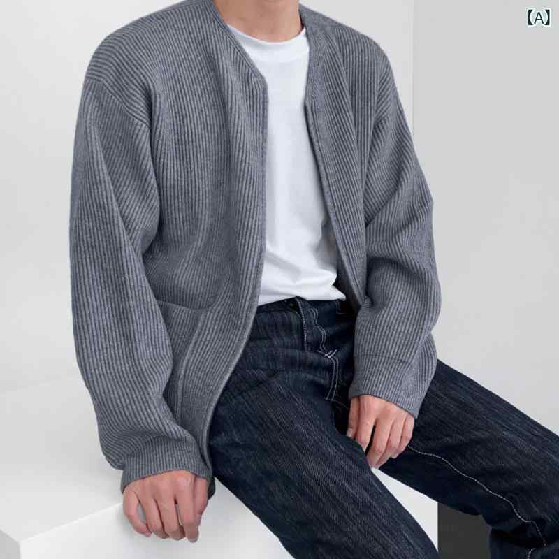 MYQ 韓国 版 ジレー 成人男性 秋冬 編み物 ins 流行り物