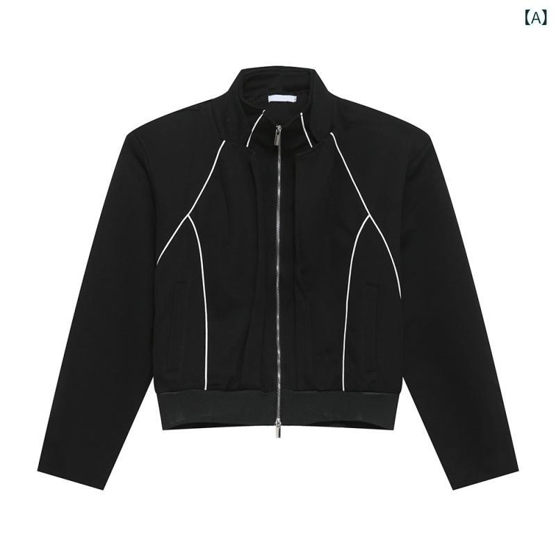 MTLCLOTHES メンズ 秋 手合いの 韓国 系は 肩の 偽の 2つの 厚地の外套の 運動競技と 余暇の ズボンの 背広の 流行り物を 精神的な統合 します。