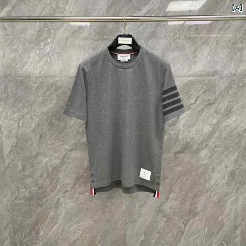 製造会社 直営 春 夏 tb 半袖 t プルオーバー 成人男性 修身 純綿 縞模様 百 円 襟 半袖 t プルオーバー 亭主もち 二人組