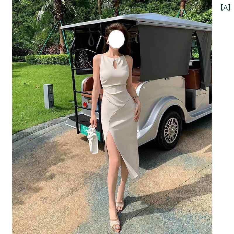 新型の フランス共和国の 精神状態の ごく小さい 一般大衆の ひな形 感の 衣裳の 亭主もちの 袖 なしで 腰を 収めて 飾り気の無いに やせて います。