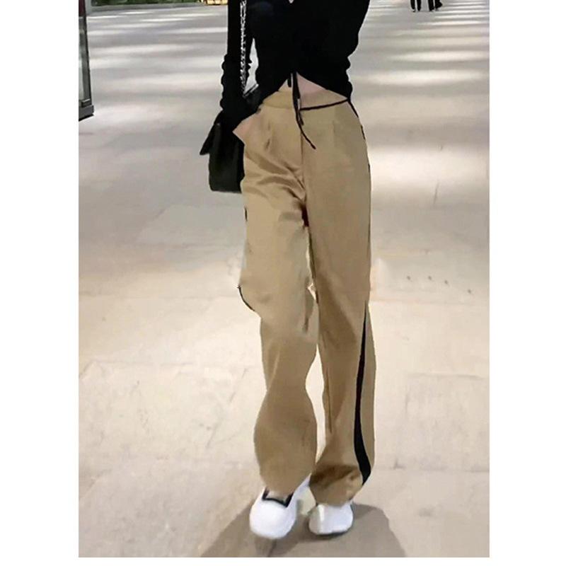 カジュアルパンツ レディース 通勤風 ハイウエスト ストレートパンツ きれいめ 普段使い テーパードパンツ|フォークBR