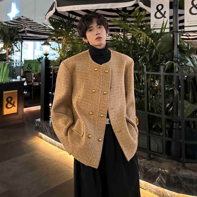 メンズ ジャケット 冬物 紳士服 男性 毛織物 ショート丈 ジャケット カジュアル おしゃれ かっこいい 普段使い アウトドア 防寒 暖かい 冬服 暖かい｜フォークBR