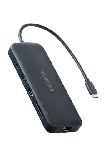 エレコム USB-C ハブ ドッキングステーション 8in1 PD100W HDMI 4K/60Hz対応 USB 10Gbps USB3.2(G
