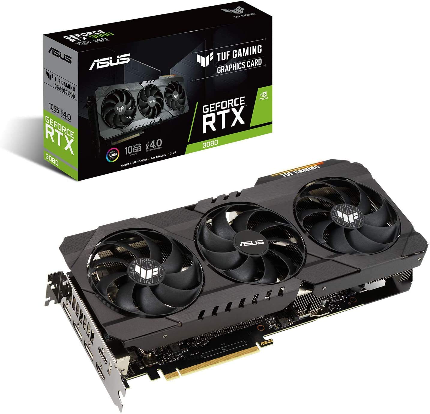 ASUS NVIDIA GeForce RTX 3080 積み上げる トリプルファンモデル 10G TUF-RTX3080-O10G-GAMING
