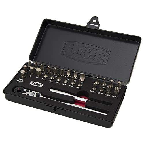 トネ(TONE) ビットラチェットセット BRFS27 ビット差込 &6.35mm(1/4) ブラック 内容27点
