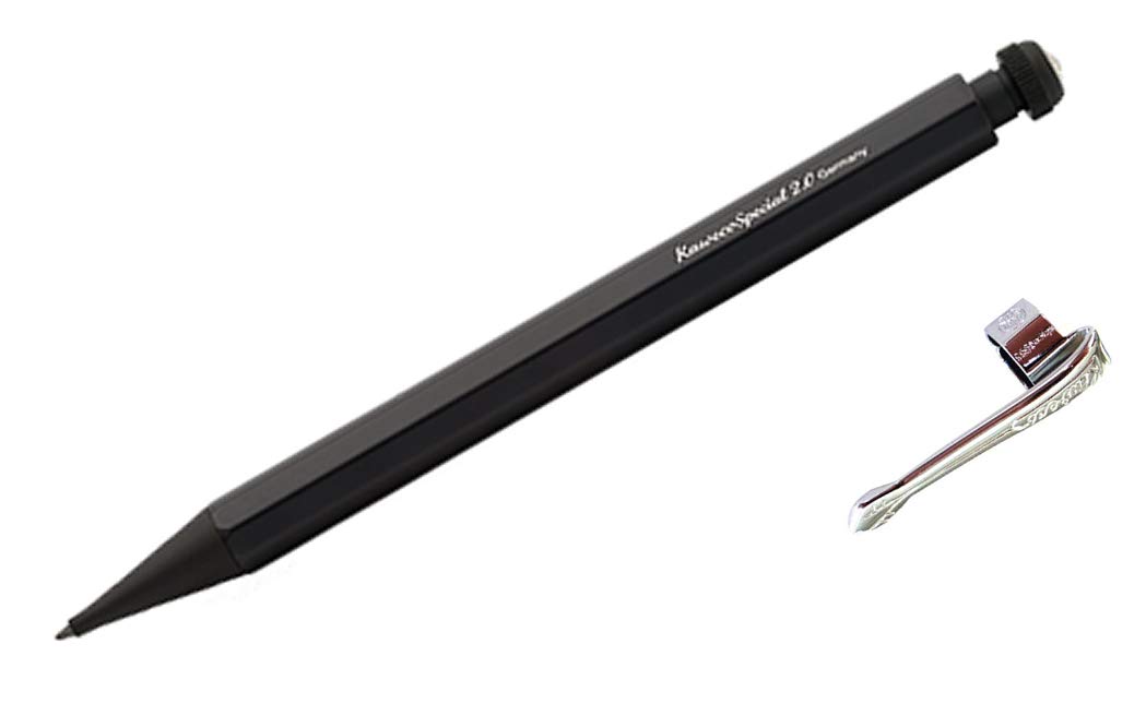カヴェコ KAWECO 【専用クリップ付き】 SPECIAL スペシャル ペンシル ブラック 【2.0mm】細身のボディーにクラシックなデザイン