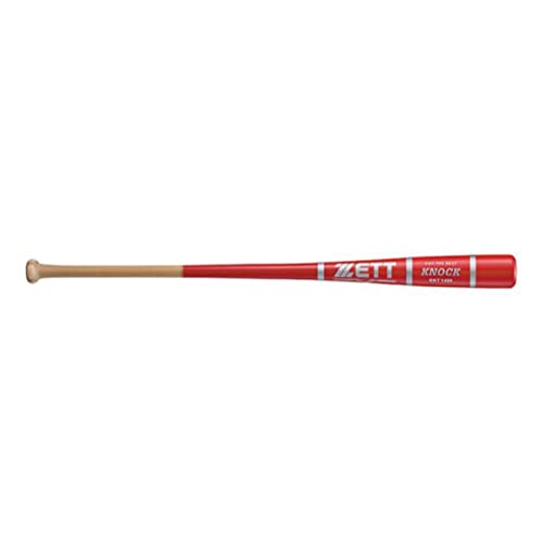 ベイスボール 野球バット 軟式 ゼット ZETT 殴りつける 木製 硬式軟式兼用 BKT1450 赤いこと(6400)/84糎 -
