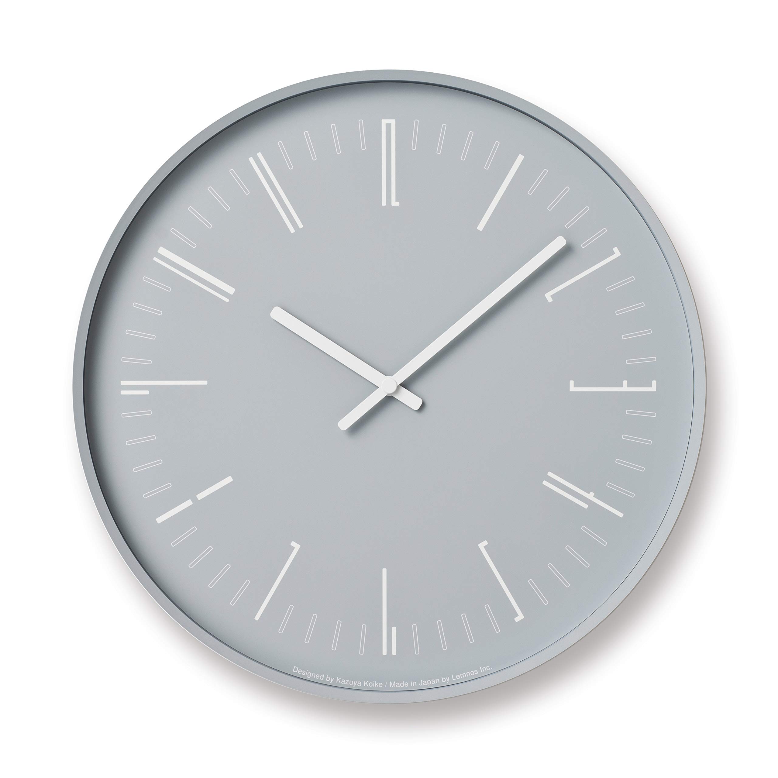 レムノス 掛け時計 ドローウォールクロック アナログ 灰 Draw wall clock KK18-13 GY Lemnos