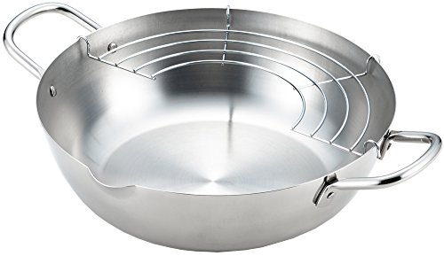 ヨシカワ 揚げ物 鍋 天ぷら鍋 郷技 ステンレス製 24cm ガス火・IH対応 YJ2555 日本製 天麩羅鍋 油鍋