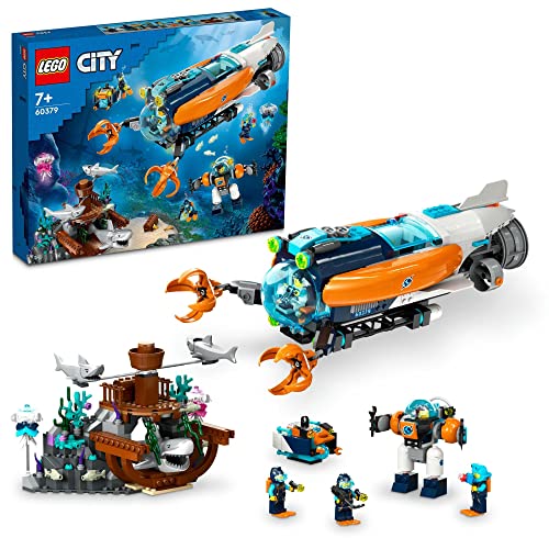 レゴ(LEGO) シティ 奈落の底詮索艇 差し上げ物 60379 遊び道具 差しつかえる 生まれ落ちる日差し上げ物 つな渡り 猪牙 船 お坊っちゃん 御姉さん 7歳 ~