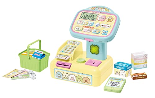 アガツマ すみっコぐらし ピピッとスキャンでおかいもの! すみっコセルフレジスター 本体×1、お札×10、かご×1、シールシート×2 【日本おも