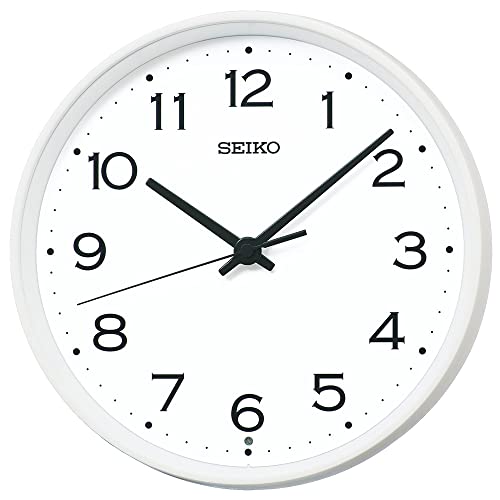 セイコークロック(Seiko Clock) 掛け時計 電波 アナログ 金属枠 白 直径270&times;48mm KX268W｜formanism