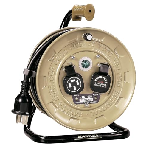 ハタヤ (HATAYA) 三相200V型コードリール 屋内用 200V型 コード10m 太さ2.0? コンパクトタイプ 接地付 コンセント2個｜formanism 10,623円