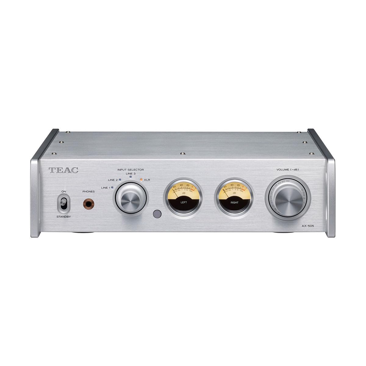 TEAC(ティアック) AX-505-S プリメインアンプ XLR平衡にするインプット積み上げる しろがね色
