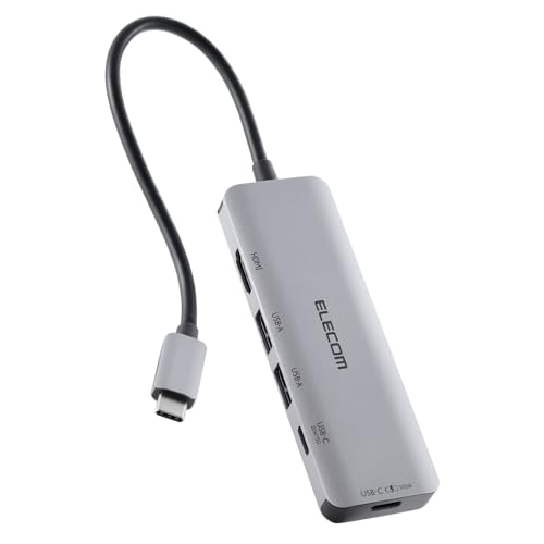 エレコム Type-C ハブ ドッキングステーション PD 100W対応 (パソコン最大85W、スマートフォン等最大20W充電可能) USB-A 4,810円