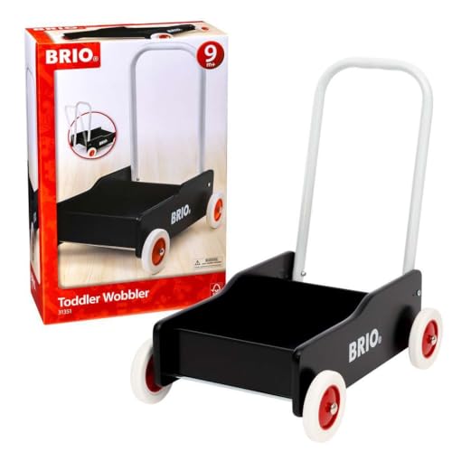 BRIO (ブリオ) 手押し車 ブラック 31351 対象年齢 9か月~ 【おもちゃ 玩具 木製おもちゃ プレゼント（誕生日/クリスマス）】