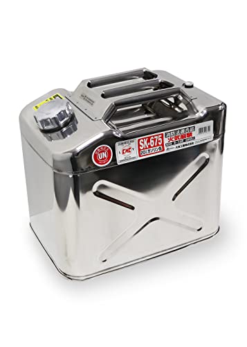 メルテック(meltec) ガソリン携行缶 20L 消防法適合品 KHK ステンレス 鋼鈑厚み0.8mm Meltec SK-675｜formanism