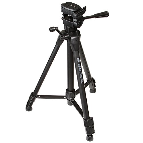ハクバ HAKUBA アルミ 3段 三脚 HK-834B ブラック 軽量 クイックシュー機能 全高約130cm WEBカメラ固定 スマホ撮影 動