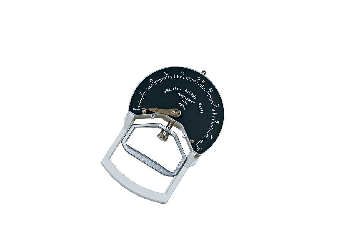 握力計 握力測定器 体力測定器 トレーニング リハビリ 0100kg スメドレー式 0.5kg単位 目盛盤 筋トレ 握力強化 測定範囲100kg 軽量 540g ポリカーボネート アルミダイキャスト製 介護施設 学校 ｜mandarino