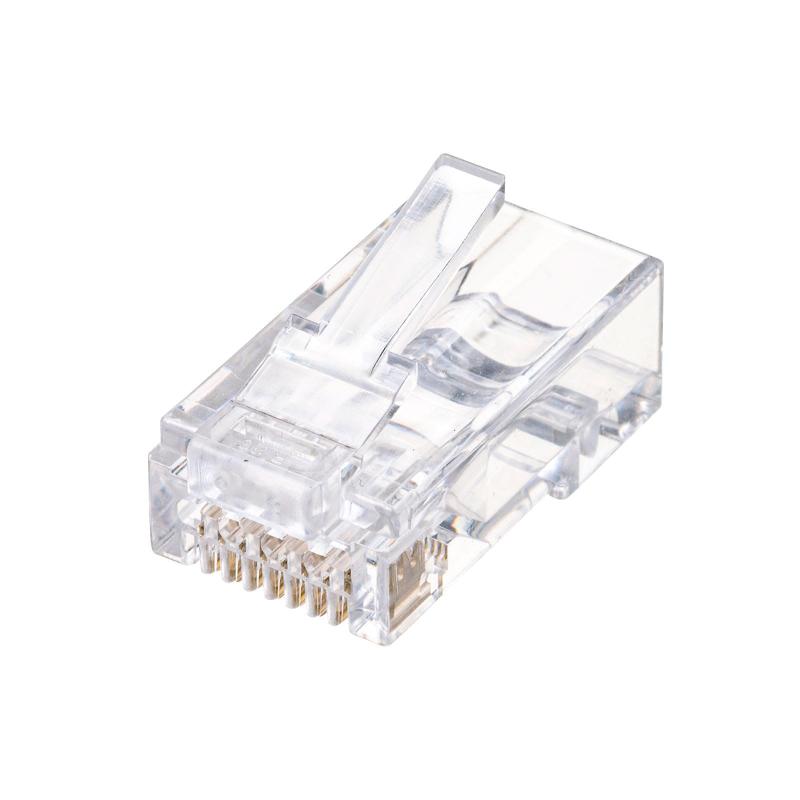 サンワサプライ RJ-45コネクタ(カテゴリ6、貫通型、単線・より線共用