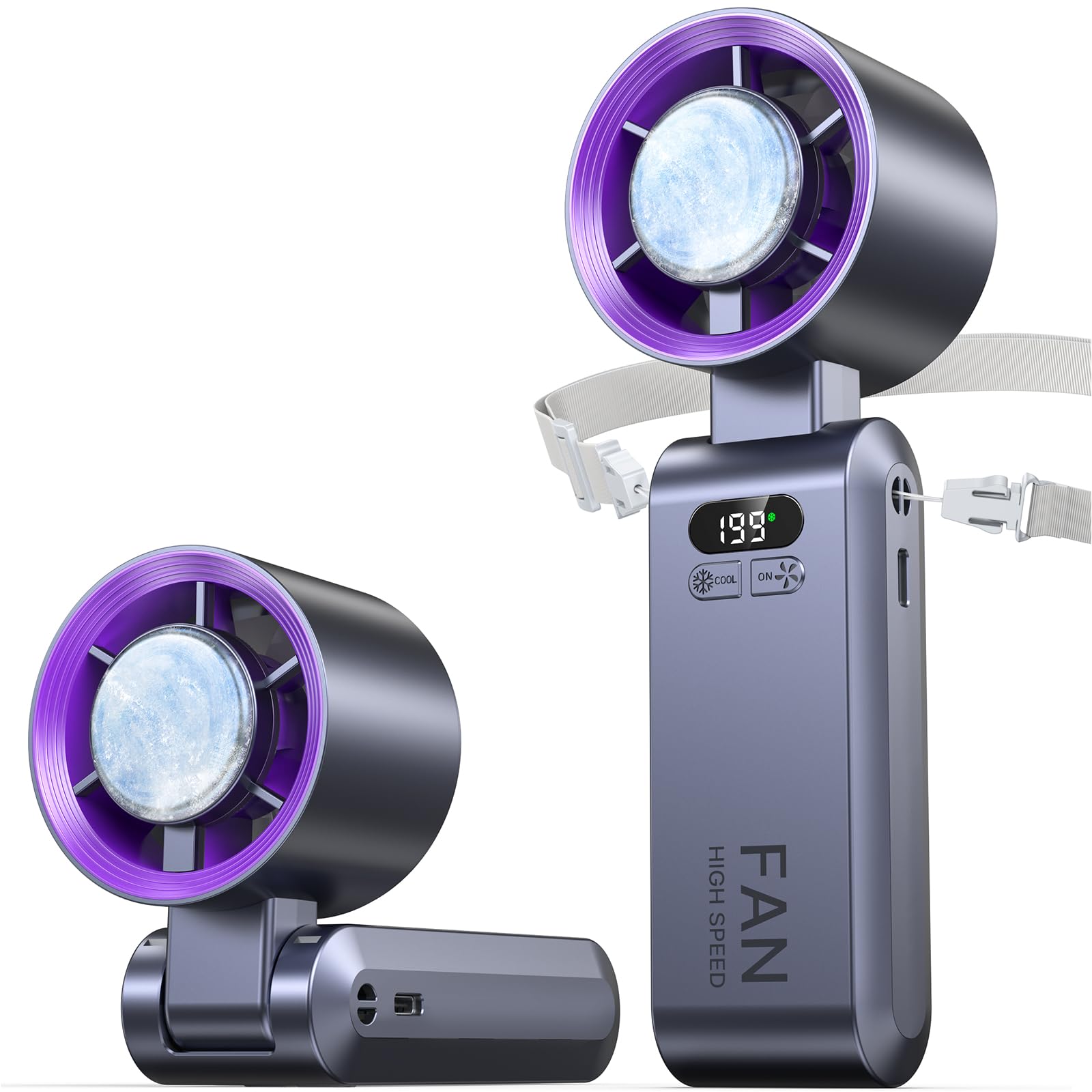 ハンディファン 充電式 携帯扇風機 大容量バッテリー4400mAh 最大20時間稼働 USB高速充電 小型 軽量 強力 静音 ポータブル扇風機 手持ち 卓上 オフィス アウトドア 旅行 熱中症対策 暑さ対策 持|mandarino