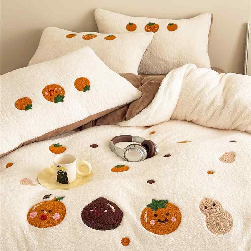 布団カバーセット あったか もこもこ ボア フランネル 刺繍 冬用 厚手 暖かい 3点セット 4点セット 洗える 寝具カバー シーツ 枕カバー シングル セミダブル おしゃれ かわいい シンプル ベーシック 定番 リラックス スタンダード 9,223円