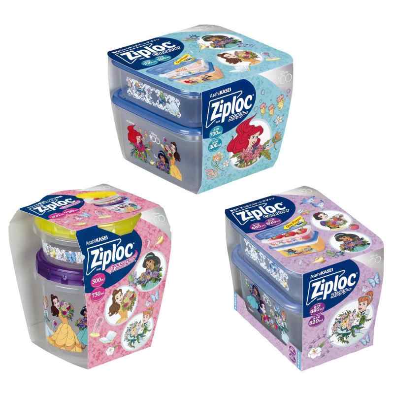 【目論む】ジップロック Disneyお姫様23 書き割り ねじ釘鍵を掛ける（300ml＆730ml 各1個入） \u0026amp; 容れもの（矩形480ml＆820ml 各1個入） ＆ 容れもの（四角四面700ml＆1100ml 各1個入）
