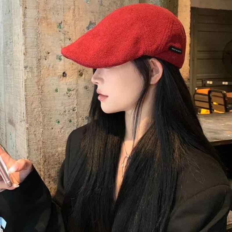 キャスケット レディース 小顔効果 帽子 ぼうし ハンチング 無地 シンプル カジュアル サイドロゴ ワンポイント ベーシック スタンダード きれいめ 定番 リラックス おしゃれ かわいい ファッション アイテム 普段使い