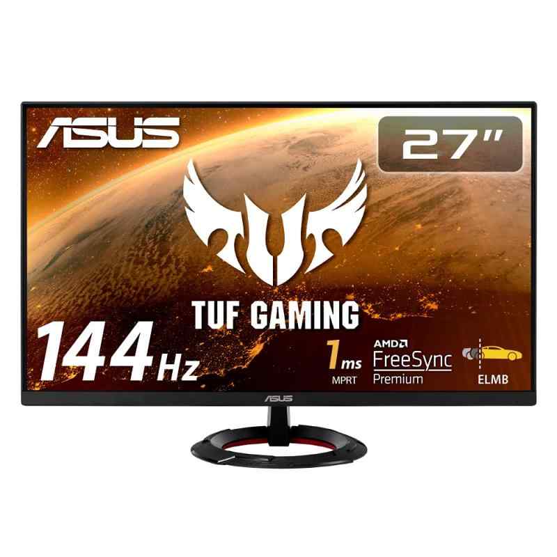 ASUS ゲーミングモニター TUF Gaming VG279Q1R 27インチ フルHD IPS 144Hz 1ms HDMI×2 DP Adaptive-sync ELMB 2W+2Wステレオスピーカー搭載