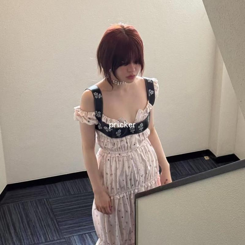 ワンピース レディース 花柄 パフスリーブ ロング丈 レトロ 大人かわいい フェミニン Aライン フレアシルエット きれいめ カジュアル シンプル ベーシック 定番 スタンダード リラックス マキシ丈 清楚