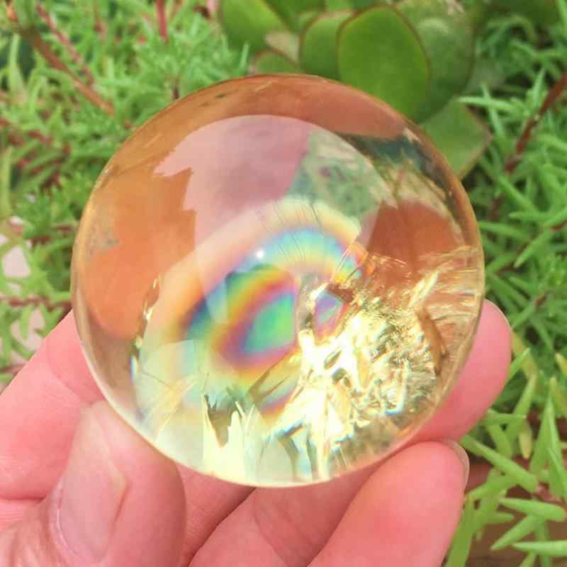 飾りつけ やって行く雑貨 石 力強さ石ころ シトリン 石英玉 丸玉 虹霓 斎戒もく浴 開運 仕合わせ ヒーリング 室内装飾 オブジェ スピリチュアル 見せびらかす 癒し 雑貨 分かりやすい 今めかしい 部屋の入り口 事務机 かざり付ける品 飾りつけ 縁起物