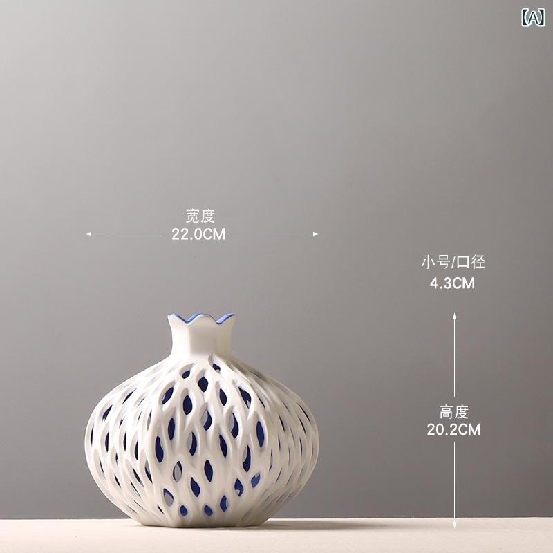 フラワーベース陶器モダン北欧 穴あき インテリア卓上置物 飾りリビング玄関寝室 ダイニングホテルカフェ 店舗什器ディスプレイ シンプルベーシックスタンダードナチュラルカジュアル