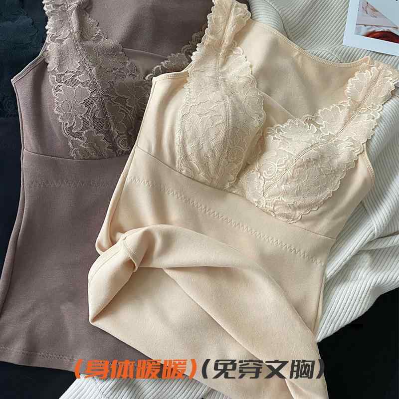 カップ付きインナー レディース レース Vネック インナー ブラトップ 下着 タンクトップ キャミソール ストレッチ シンプル ベーシック リラックス スタンダード 重ね着 きれいめ カジュアル