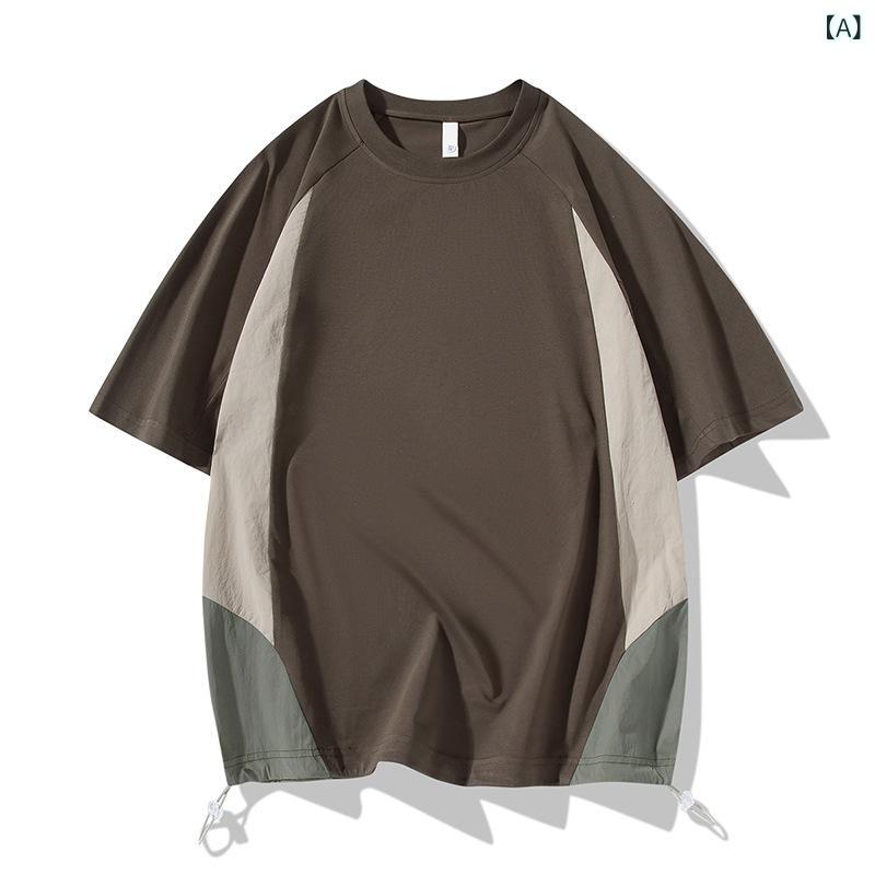 Tシャツ メンズ 半袖 ゆったり カジュアル シンプル 無地 クルーネック オーバーサイズ ベーシック スタンダード 定番 五分袖 ティーシャツ カットソー ラウンドネック リラックス 普段着 部屋着 ワンマイルウェア 快適 大きいサイズ ビッグシルエッ