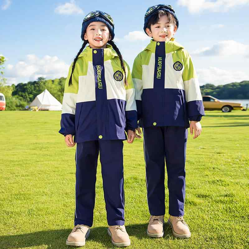 ウインドブレーカー キッズ セット ジャケット アウター ジャンパー 子供服 こども 男の子 女の子 ユニセックス 上着 フード付き 通学 登園 小学生 幼稚園 保育園 学校 制服 シンプル ベーシック 無地 定番