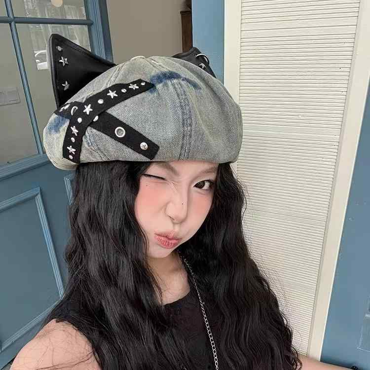 ベレー帽 レディース 猫耳 小顔効果 ゆったり サイズ カジュアル レトロ 画家帽 キャスケット ハンチング 無地 シンプル スタンダード ベーシック 定番 きれいめ おしゃれ かわいい リラックス