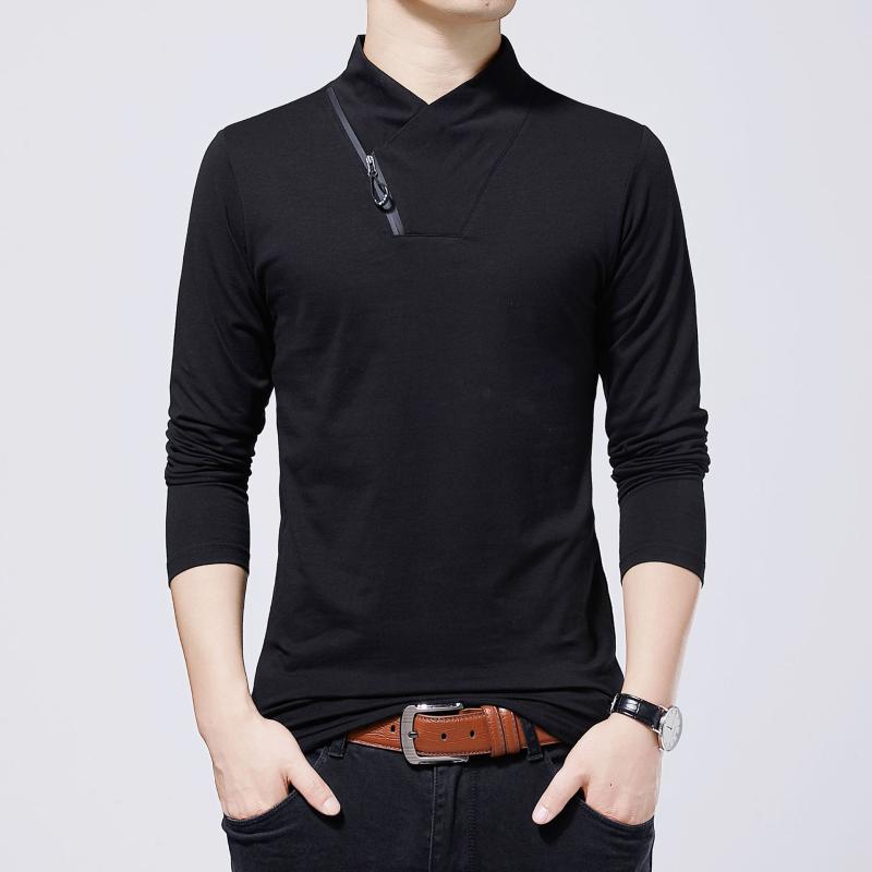 Tシャツ メンズ 長袖 ジップアップ ハーフジップ 無地 シンプル カジュアル カットソー スタンダード 定番 ベーシック きれいめ リラックス デイリー 普段使い 紳士 男性 スタイリッシュ