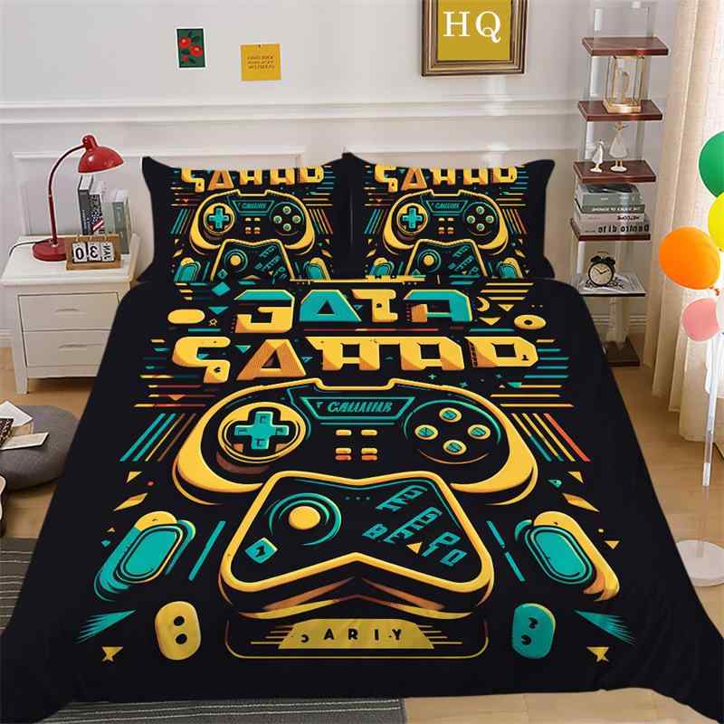 布団カバーセット ユニセックス ゲーム機 プリント 掛け布団カバー 枕カバー セット インテリア 寝具 雑貨 おしゃれ カジュアル 模様替え スタンダード シンプル 定番