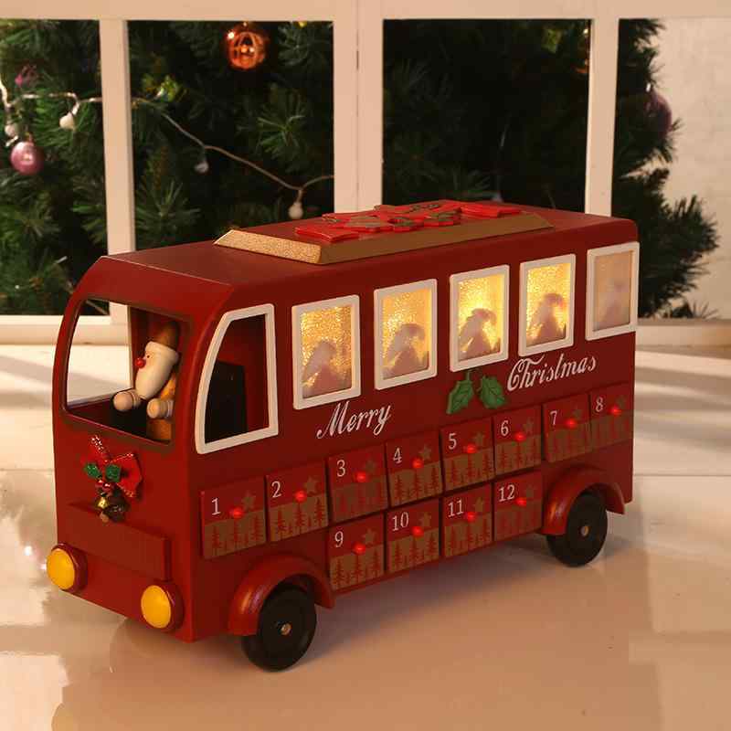 アドベントカレンダー 生活雑貨 クリスマス 列車 電車 引き出し 卓上 置物 装飾 飾り かわいい おしゃれ カウントダウン ウッド調 インテリア オブジェ 玄関 リビング 子供部屋 ディスプレイ 飾り付け 小物 雑貨